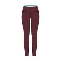 Women's High Rise Legging With Contrast Waistband