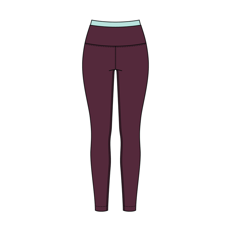 Women's High Rise Legging With Contrast Waistband