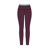 WOMEN'S HIGH RISE LEGGING WITH CONTRAST WAISTBAND