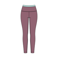 WOMEN'S HIGH RISE LEGGING WITH CONTRAST WAISTBAND