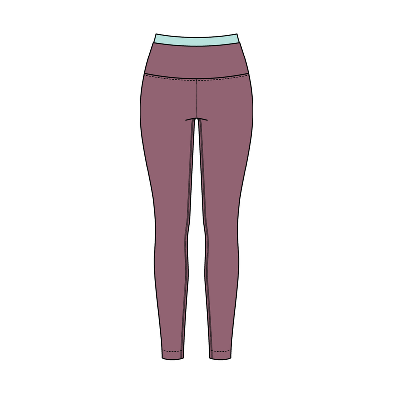 Women's High Rise Legging With Contrast Waistband