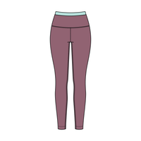WOMEN'S HIGH RISE LEGGING WITH CONTRAST WAISTBAND