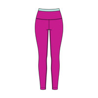 WOMEN'S HIGH RISE LEGGING WITH CONTRAST WAISTBAND