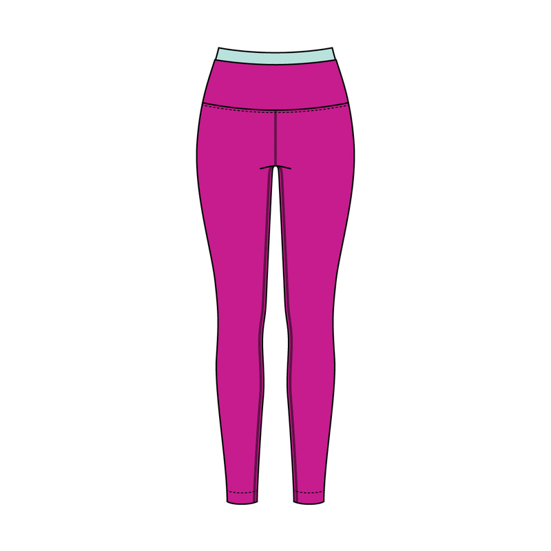 Women's High Rise Legging With Contrast Waistband