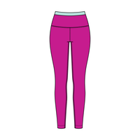 WOMEN'S HIGH RISE LEGGING WITH CONTRAST WAISTBAND