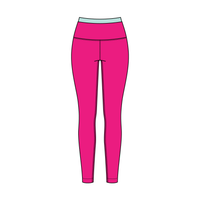 WOMEN'S HIGH RISE LEGGING WITH CONTRAST WAISTBAND