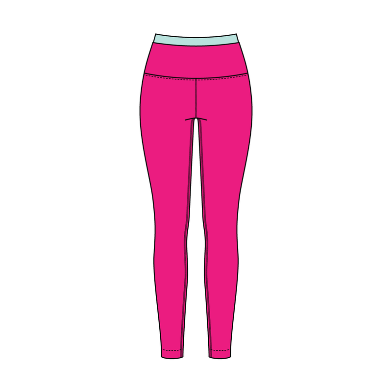 Women's High Rise Legging With Contrast Waistband