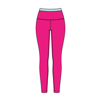 WOMEN'S HIGH RISE LEGGING WITH CONTRAST WAISTBAND