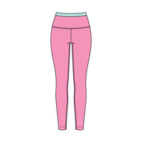 WOMEN'S HIGH RISE LEGGING WITH CONTRAST WAISTBAND