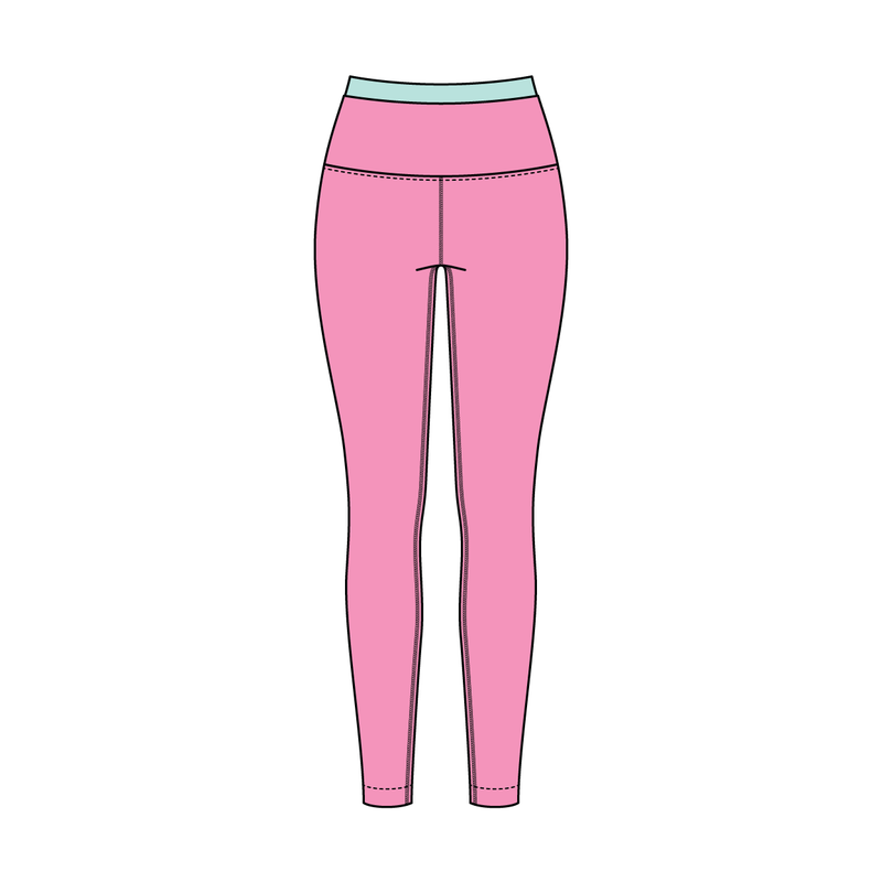 Women's High Rise Legging With Contrast Waistband