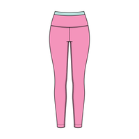 WOMEN'S HIGH RISE LEGGING WITH CONTRAST WAISTBAND