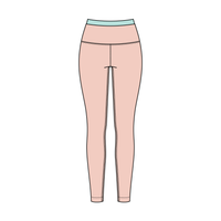 WOMEN'S HIGH RISE LEGGING WITH CONTRAST WAISTBAND