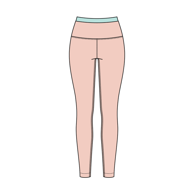 Women's High Rise Legging With Contrast Waistband
