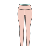 WOMEN'S HIGH RISE LEGGING WITH CONTRAST WAISTBAND