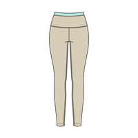 WOMEN'S HIGH RISE LEGGING WITH CONTRAST WAISTBAND