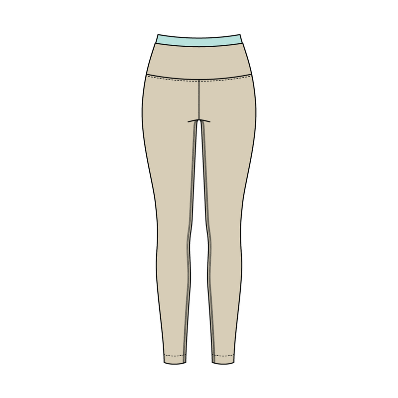 Women's High Rise Legging With Contrast Waistband