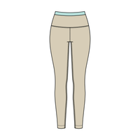 WOMEN'S HIGH RISE LEGGING WITH CONTRAST WAISTBAND
