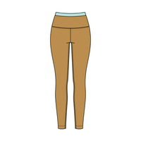 WOMEN'S HIGH RISE LEGGING WITH CONTRAST WAISTBAND