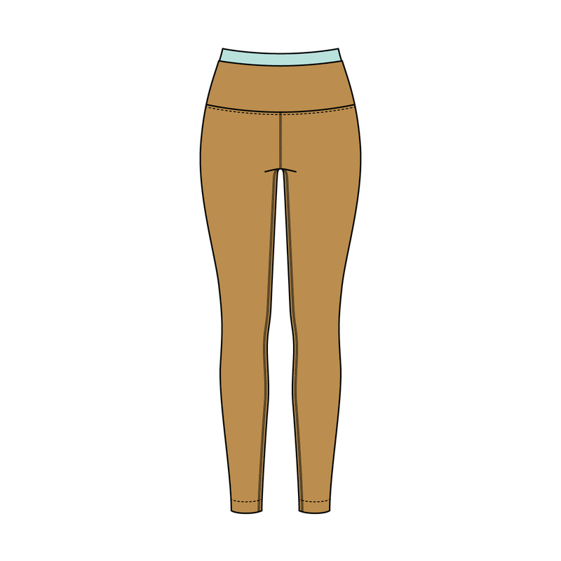 Women's High Rise Legging With Contrast Waistband