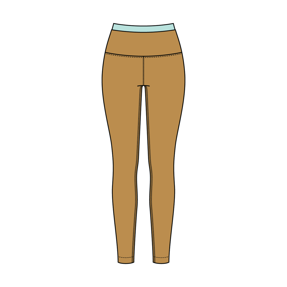 WOMEN'S HIGH RISE LEGGING WITH CONTRAST WAISTBAND