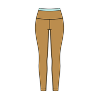WOMEN'S HIGH RISE LEGGING WITH CONTRAST WAISTBAND