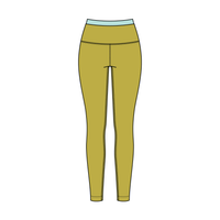 WOMEN'S HIGH RISE LEGGING WITH CONTRAST WAISTBAND