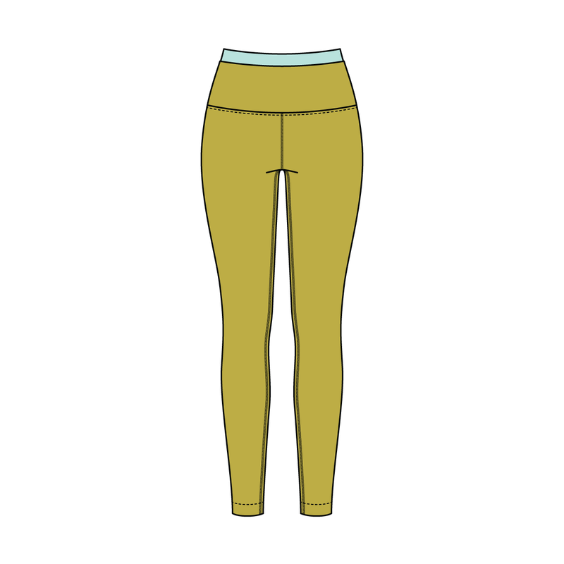 Women's High Rise Legging With Contrast Waistband