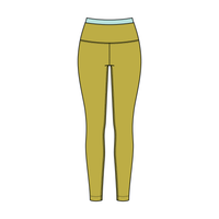 WOMEN'S HIGH RISE LEGGING WITH CONTRAST WAISTBAND