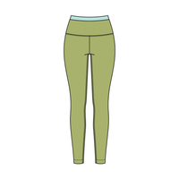 WOMEN'S HIGH RISE LEGGING WITH CONTRAST WAISTBAND