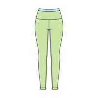 WOMEN'S HIGH RISE LEGGING WITH CONTRAST WAISTBAND