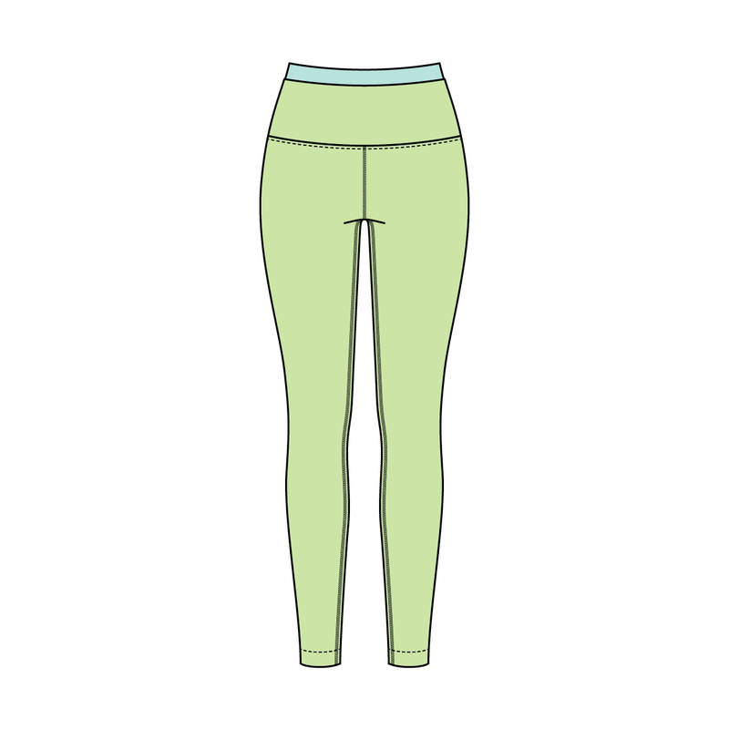 Women's High Rise Legging With Contrast Waistband