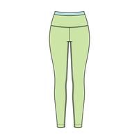 WOMEN'S HIGH RISE LEGGING WITH CONTRAST WAISTBAND