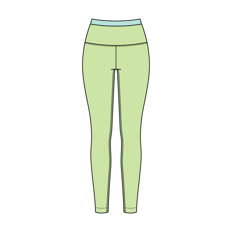 Women's High Rise Legging With Contrast Waistband