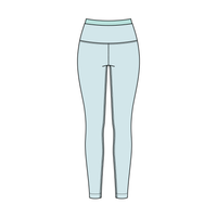 WOMEN'S HIGH RISE LEGGING WITH CONTRAST WAISTBAND