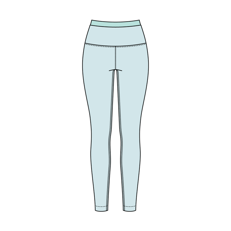 Women's High Rise Legging With Contrast Waistband