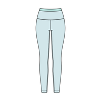 WOMEN'S HIGH RISE LEGGING WITH CONTRAST WAISTBAND