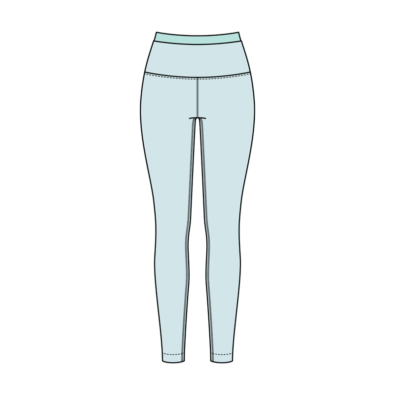 Women's High Rise Legging With Contrast Waistband