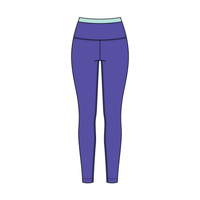WOMEN'S HIGH RISE LEGGING WITH CONTRAST WAISTBAND