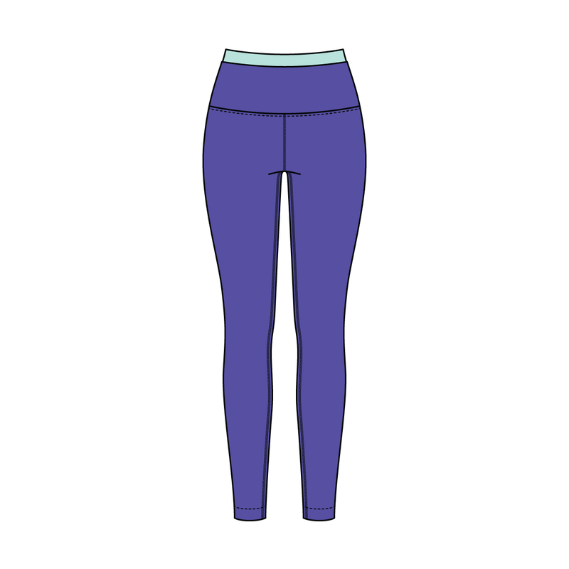 Women's High Rise Legging With Contrast Waistband