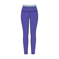 WOMEN'S HIGH RISE LEGGING WITH CONTRAST WAISTBAND