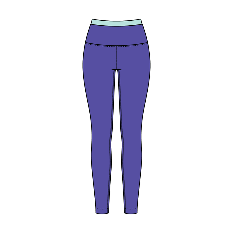 Women's High Rise Legging With Contrast Waistband