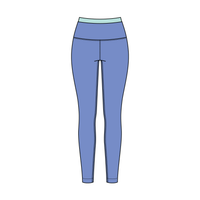 WOMEN'S HIGH RISE LEGGING WITH CONTRAST WAISTBAND