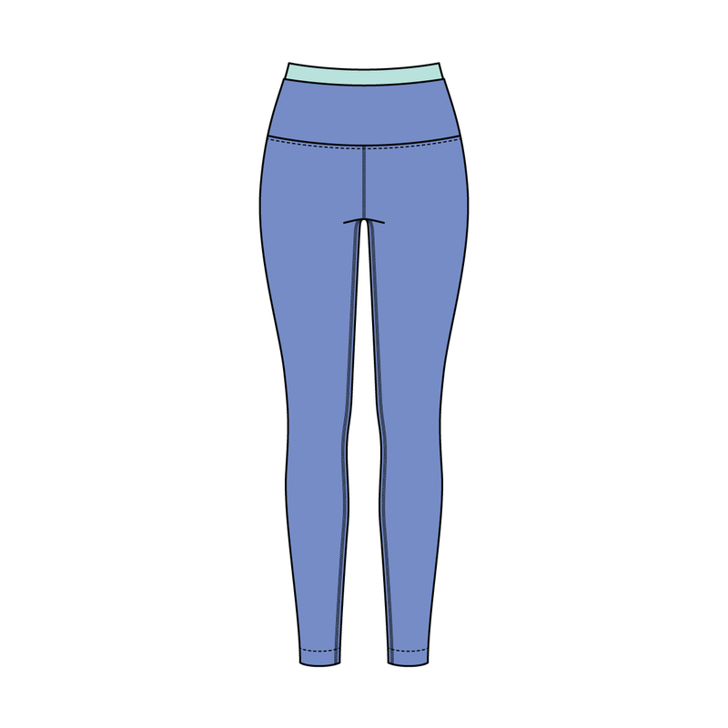 Women's High Rise Legging With Contrast Waistband
