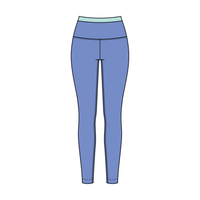 WOMEN'S HIGH RISE LEGGING WITH CONTRAST WAISTBAND