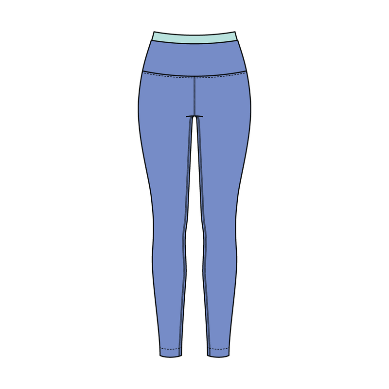 Women's High Rise Legging With Contrast Waistband