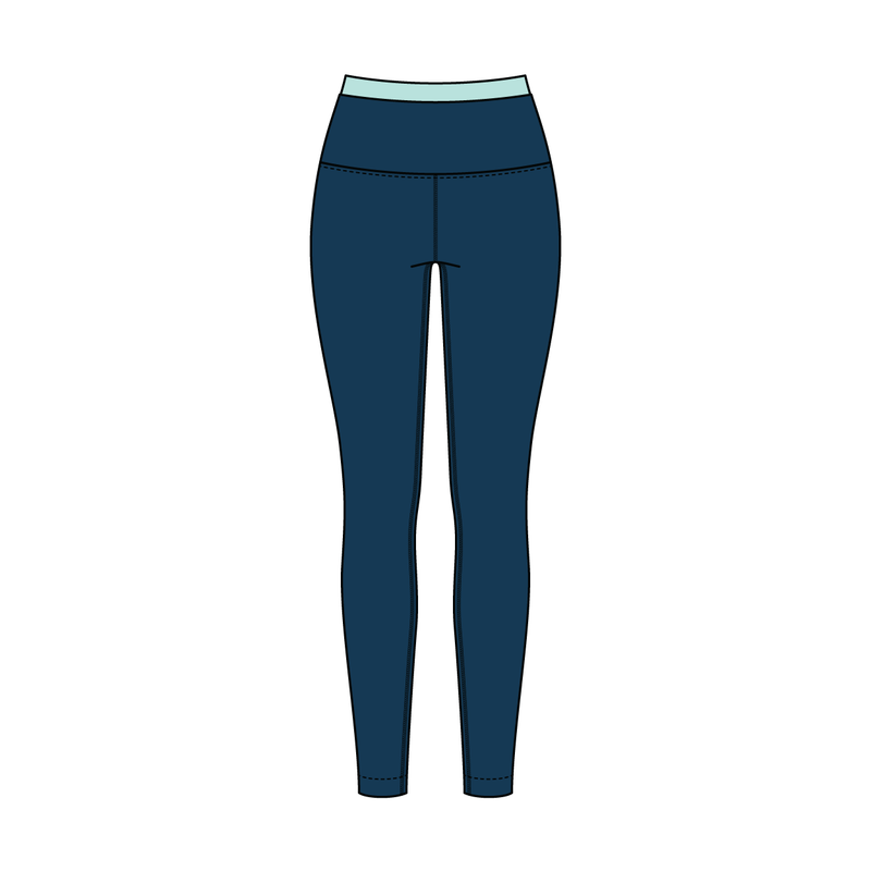 Women's High Rise Legging With Contrast Waistband