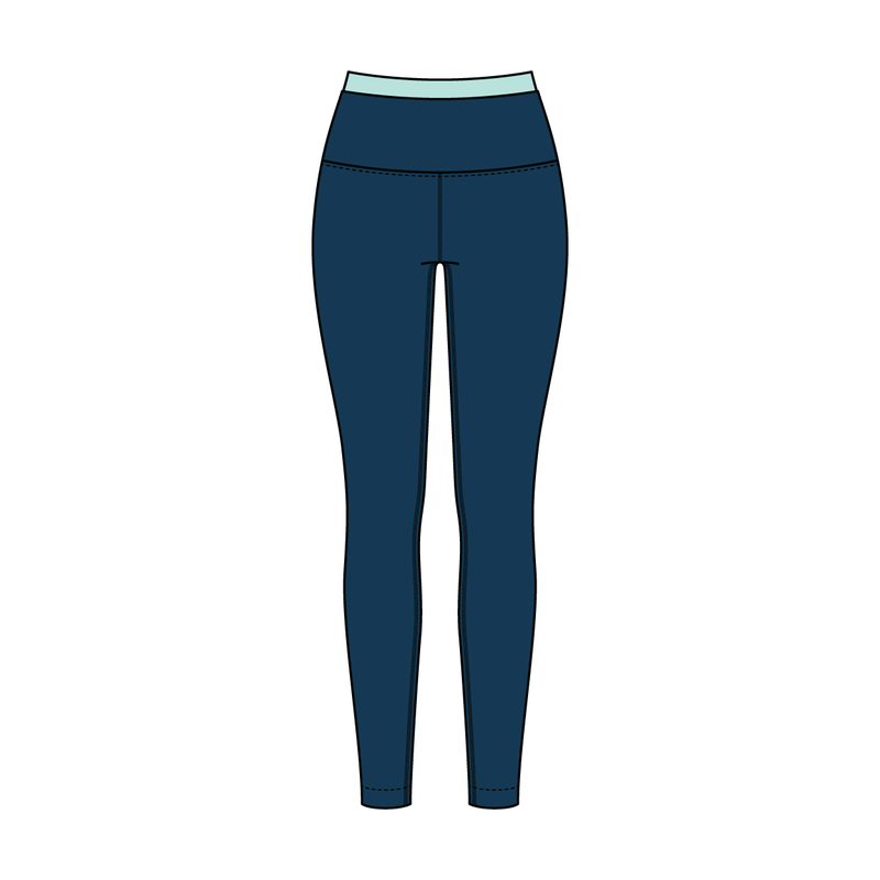 Women's High Rise Legging With Contrast Waistband