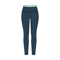 WOMEN'S HIGH RISE LEGGING WITH CONTRAST WAISTBAND