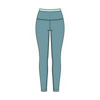 WOMEN'S HIGH RISE LEGGING WITH CONTRAST WAISTBAND