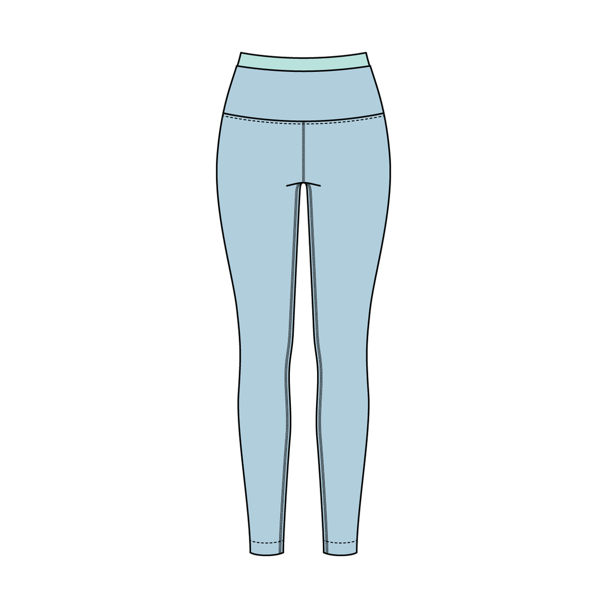 WOMEN'S HIGH RISE LEGGING WITH CONTRAST WAISTBAND